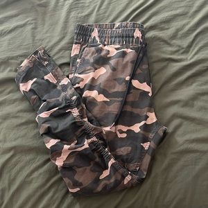 Camo stacked joggers